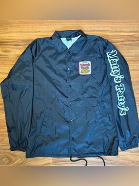 RVCA Rare Matty’s Patty’s Coach Jacket Black Size L Streetwear